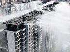 Ang mga tower ng apartment ay lumilikha ng artipisyal na ulan upang talunin ang heatwave