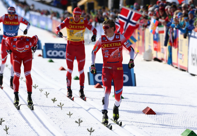 Nanalo si Klaebo ng ikalimang gintong medalya sa Winter Olympic Games sa men's team sprint cross country skiing